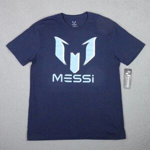 Lionel Messi Collection T Shirt Mens Large Blue Graphic Logo Soccer Football NWT